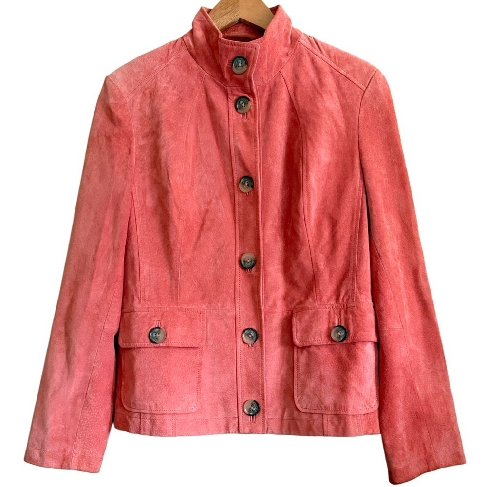 MARSHALL FIELDS Genuine Leather Suede Bikercore Cowgirl Casual Moto Jacket Sz 10
